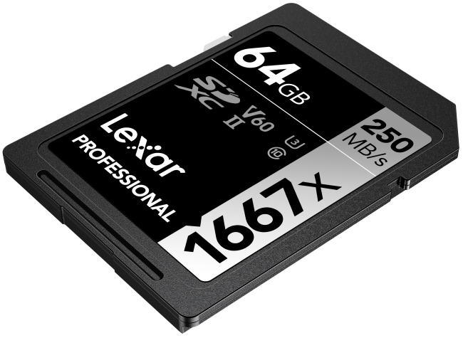 Produktbild Lexar Professional 1667x (64 GB, SDXC, U3, UHS-II)