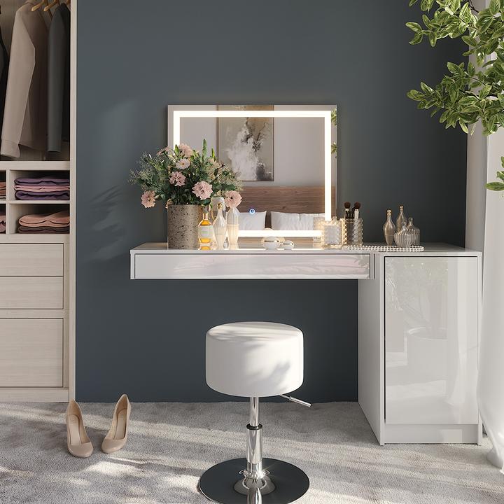 Produktbild Vicco Schminktisch Sherry, Weiss, 100 cm 4 Teile (100 x 40.10 x 65 cm)