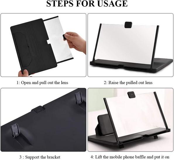 Produktbild MU Classic Faltbare 3D Handy Lupe 10 Zoll