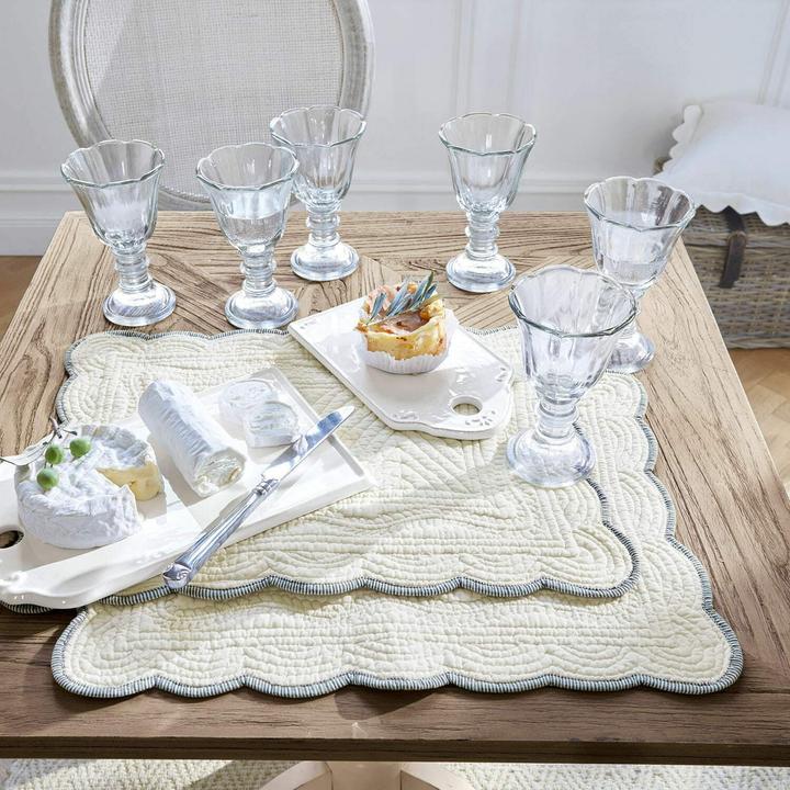Image du produit Loberon Set de table 2 pièces Fontienne blanc (2 pcs, 45 x 35 cm)