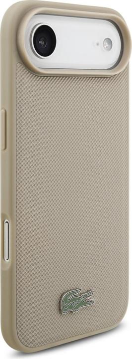 Produktbild Lacoste Case Petit Pique Lacquer Logo MagSafe for iPhone Air taupe (Apple iPhone Air)