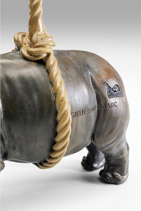 Actual product image Kare Design Deko Figur Artistic Rhino 46cm