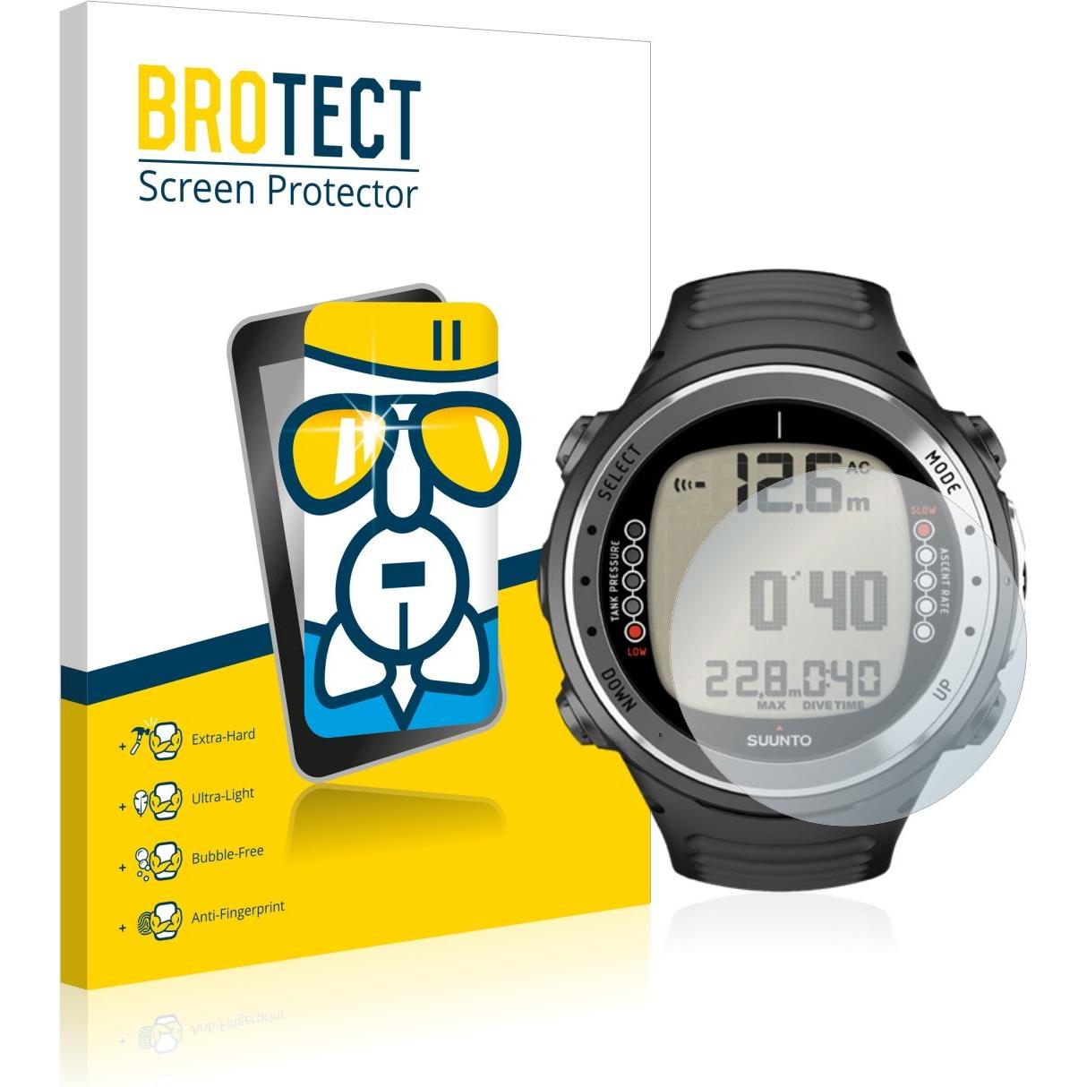 BROTECT AirGlass Panzerglasfolie, Smartwatch Schutzfolie, Transparent