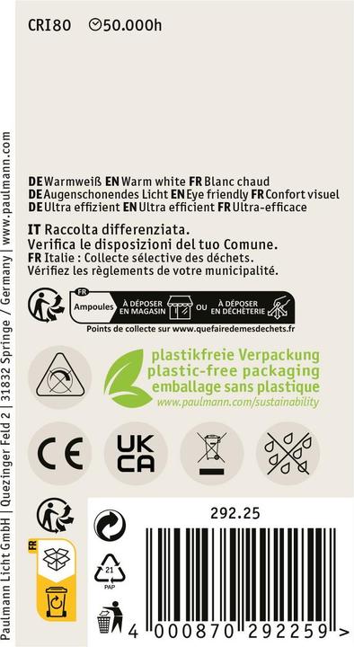 Produktbild Paulmann AGL Eco-Line Filament (E27, 5 W, 1055 lm, 1 x, A)