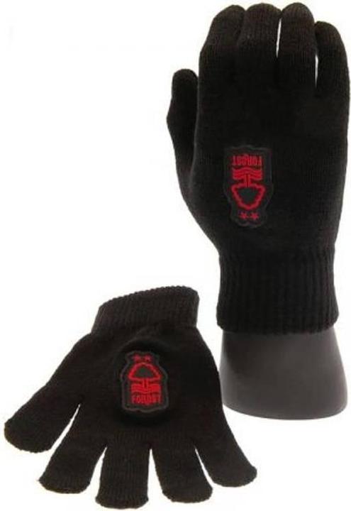 Actual product image Nottingham Forest Fc Knitted Crest Winter Gloves (One size)