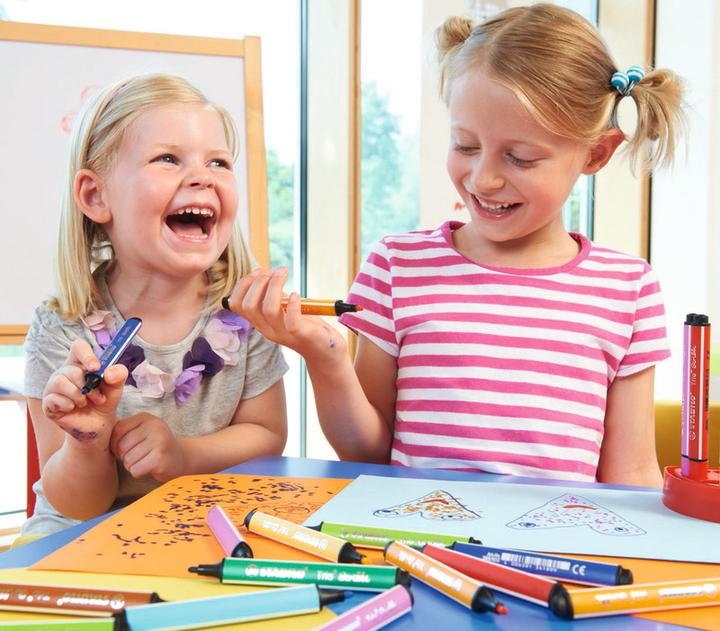 Immagine prodotto STABILO Trio Scribbi Pennarello triangolare a molla (Multicolore, 12 x)