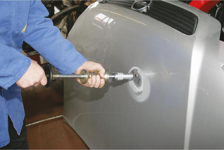 Actual product image KS Tools Super-spotter kit, with slide hammer