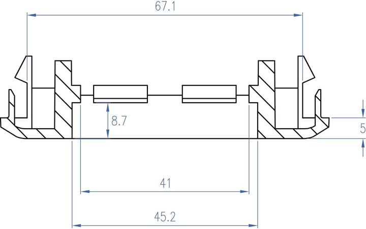 Produktbild Delock Easy 45 Modulträger für Geräteeinbaukanal 130 x 80 mm (13 cm)