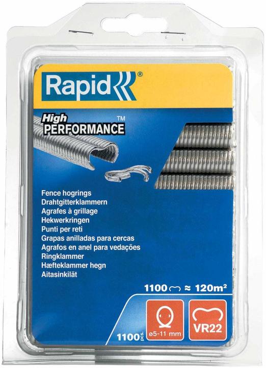 Rapid VR22 Morsetti ad anello zincati 1.100 pezzi (1100x)
