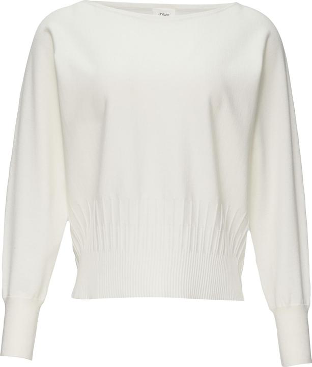 Produktbild S.Oliver Strickpullover Strickpullover mit Strukturmuster am Saum (46)