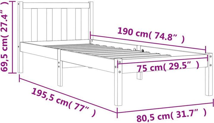 Actual product image VidaXL Heledd (75 x 190 cm)