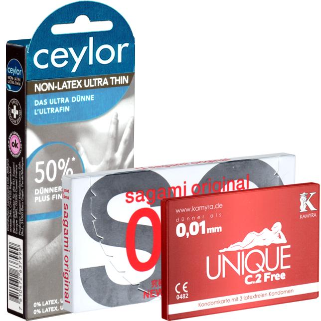 Actual product image Kondomotheke Latex Free Condoms - 3 Variety Pack E (9 pcs.)
