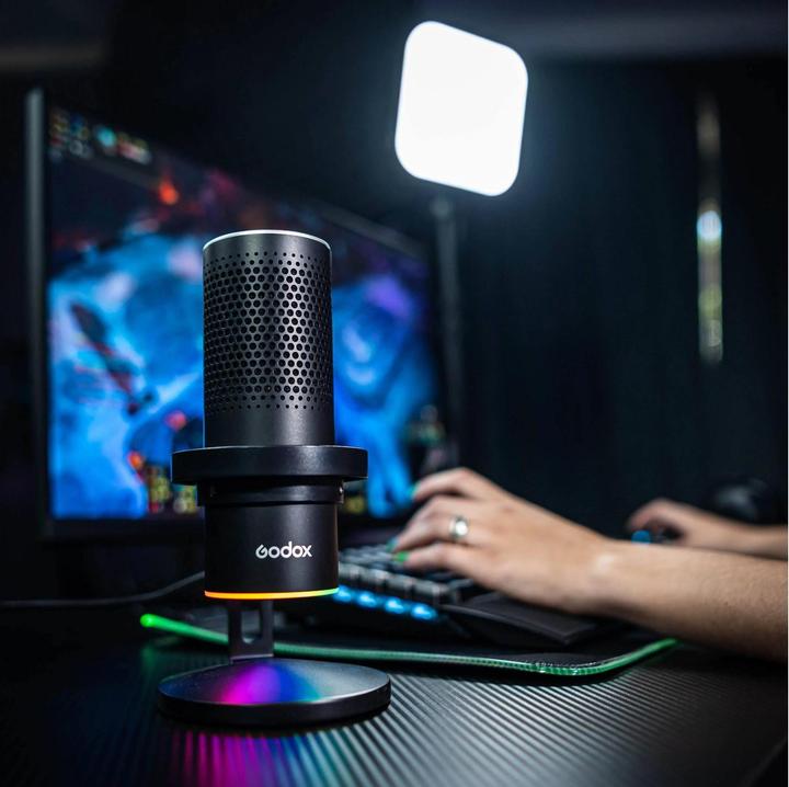 Actual product image Godox RGB USB Condenser Microphone (app control) EM68X