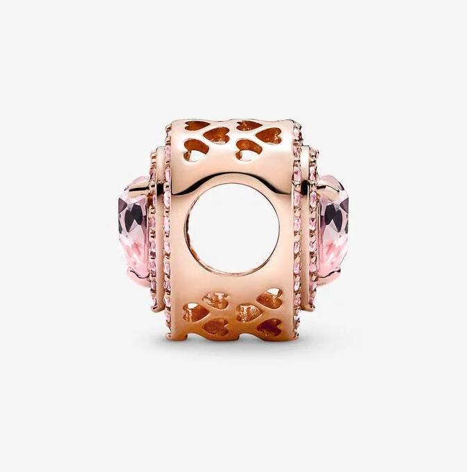 Immagine prodotto Pandora Charms/Beads a forma di cuore di rosa (Metallo, placcato oro rosa)