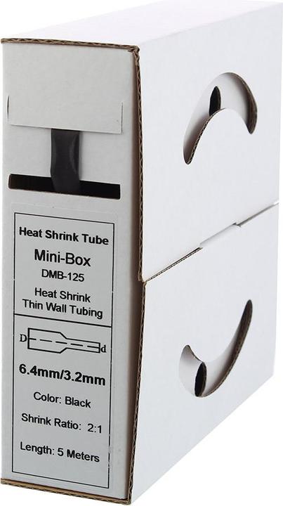 Image du produit Offgridtec 5m de gaine thermorétractable 6,4mm>3,2mm noir (1 x)