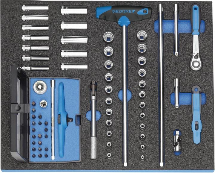 Actual product image Gedore CT2D 20 socket wrench assortment /4 in CheckToolModule