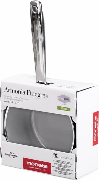 Actual product image Moneta Alluflon Casserole Armonia Finegres Long Handle (Pot, Aluminium)