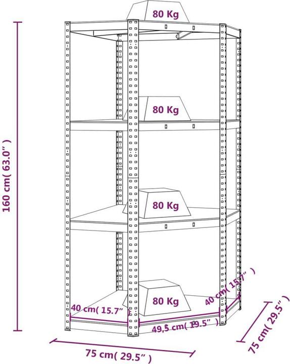 Produktbild vidaXL Regal