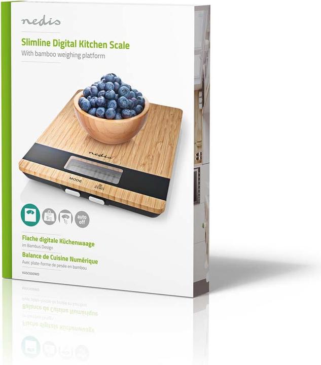 Actual product image Nedis Kitchen Scales Digital Wood/Plastic Wood Wood