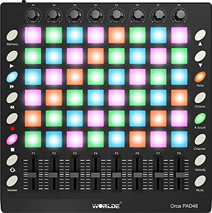 Image du produit WorldE OrcaPad48 Midi Controller Pad with Triggers and Faders (Contrôleur)