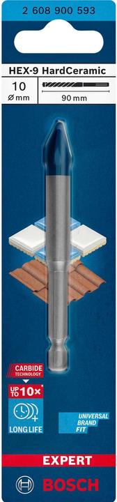 Image du produit Bosch Professional Zubehör Foret EXPERT HEX-9 HardCeramic, 10 x 90 mm (10 mm)
