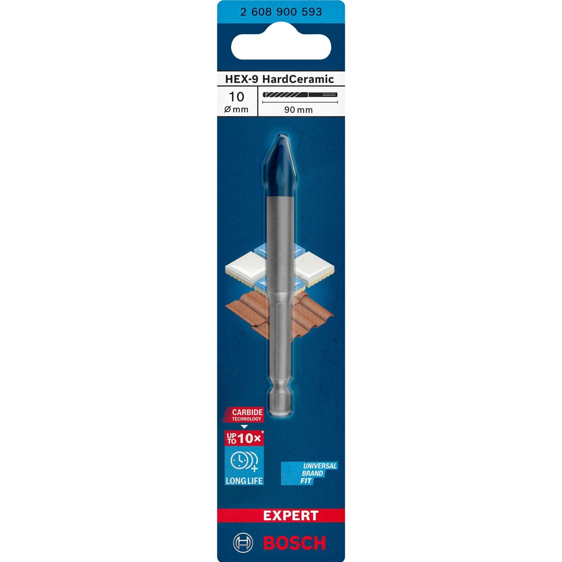 Thumbnail - Bosch Professional Zubehör, Bohrereinsatz, EXPERT HEX-9 HardCeramic Bohrer, 10 x 90 mm (10 Millimeter)