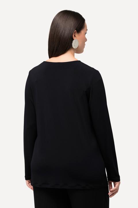 Produktbild Ulla Popken Shirt, Cut-Out, asymmetrischer Ausschnitt, Langarm (46, 48)