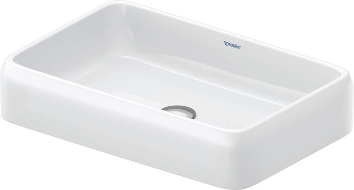 Actual product image Duravit Qatego countertop sink, 600x400mm, without overflow, ground, Soft Edge, rectangular, 238360 (400 mm, 600 mm)
