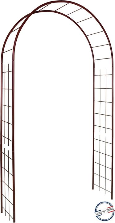 Louis Moulin 3146 tuinboog met roosterdecoratie, metaal, verouderd ijzer, 130 x 250 cm (130 cm)