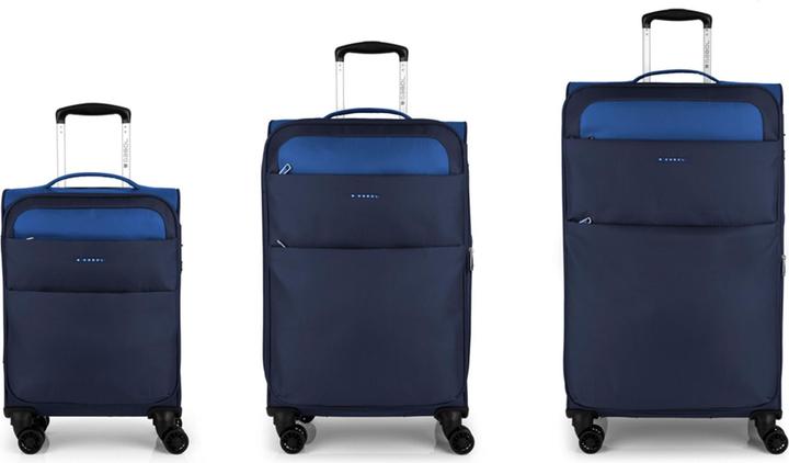 Gabol Cloud 4-wheel suitcase set, 3-piece with stretch fold (113 l)