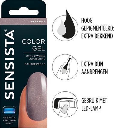 Immagine prodotto Sensista Color Gel Mmmmauve - Glitter color malva (Glitter color malva, Smalto per unghie effetto gel)
