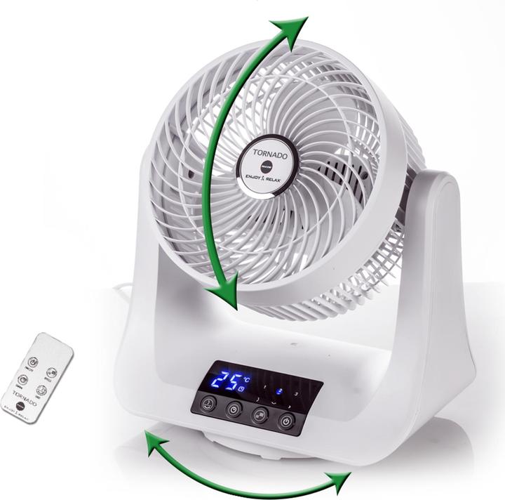Immagine prodotto Macom Ventilatore Tornado Doppia Oscillazione Automatica 3 VelocitàTelecomando incluso (58.84 dB)