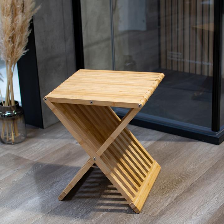 Schulte Tabouret de douche ergonomique en bambou (130 kg)