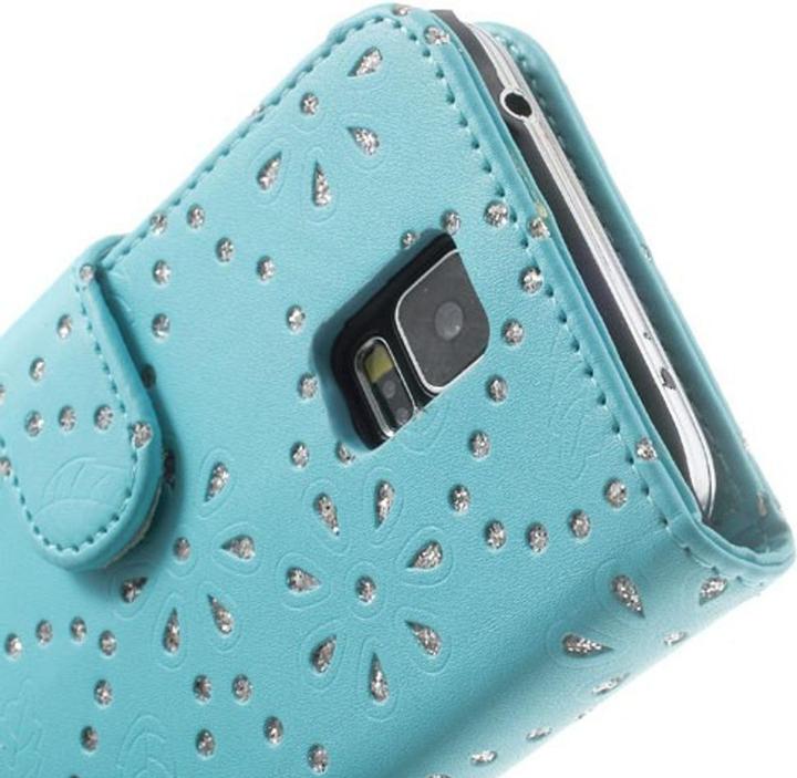 Produktbild König Design Handytasche Flip Strass für Handy Samsung Galaxy S5 / S5 Neo (Samsung Galaxy S5)