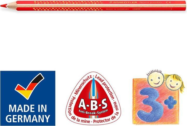 Produktbild Staedtler Buntstift Noris Jumbo-Set (Purple, Orange, Brown, Yellow, Blue, Black, Green, Red, Dark Blue, 10 x)