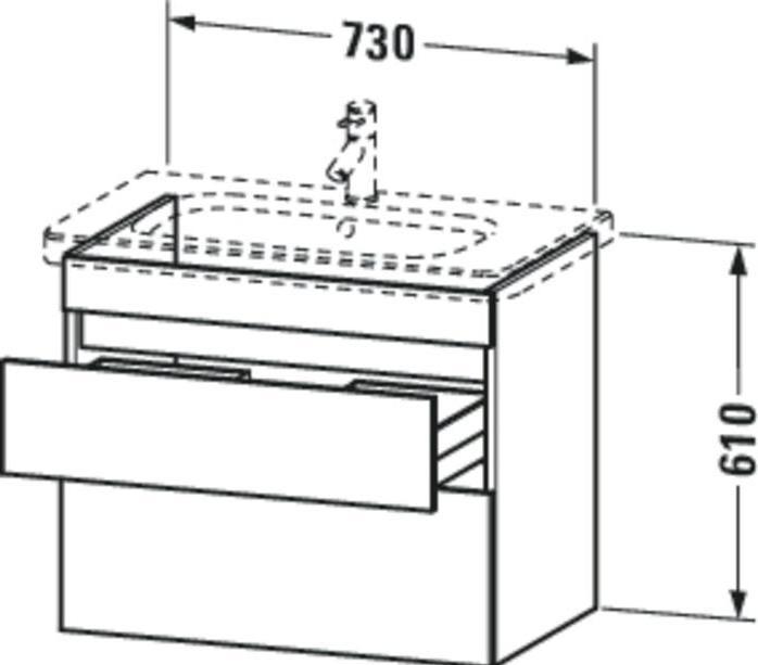 Produktbild Duravit Waschtischunterbau DURASTYLE 448x730x610mm leinen