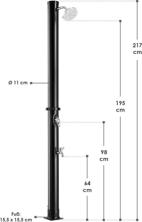 Image du produit Juskys Douche solaire Victoria 20/35 L