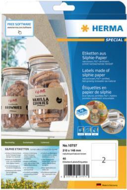 Produktbild HERMA Graspapier Versandetiketten A4