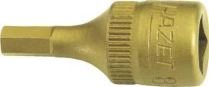 HAZET Screwdriver socket 8501-6 ∙ Square, hollow 6.3 mm (1/4 inch) ∙ Inside hexagon profile ∙ 6 mm