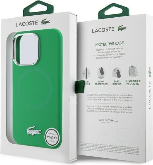 Produktbild Lacoste LCHMP16XSMAN iPhone 16 Pro Max 6.9" zielony/estragon hardcase Silicone Croco Logo MagSafe (Apple iPhone 16 Pro Max)