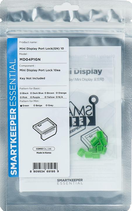 Actual product image Smart Keeper Mini Display Port Mini Blocker green 10 pcs.