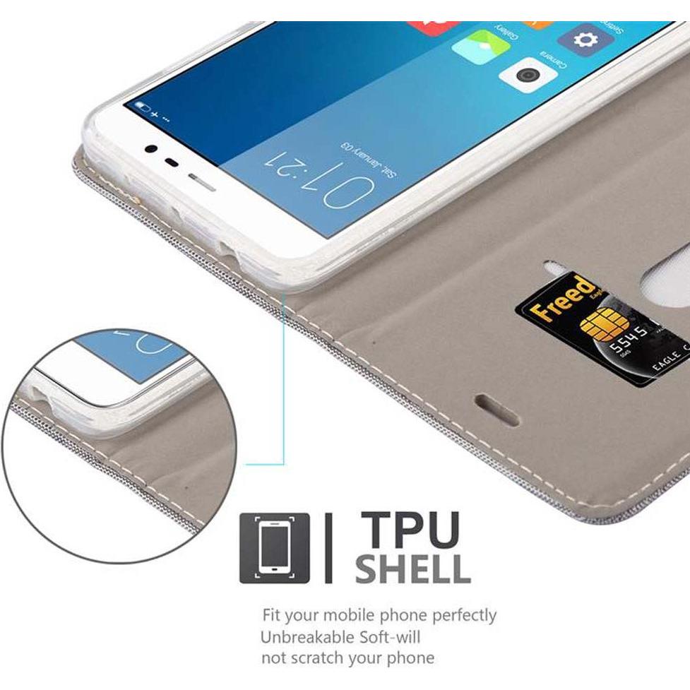 Thumbnail - Cadorabo Jeans Optik (Xiaomi Redmi Note 4), Smartphone Hülle, Grau, Braun