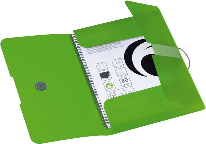 Produktbild Herlitz Sammelmappe easy orga to go, A4, PP-Folie, apfel opak, 3 Einschlagklappen, mit Verschlussknopf und G (A4, 1x)