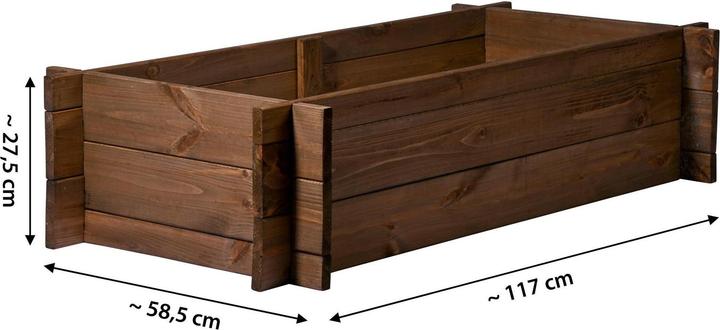 Image du produit Dobar Parterre de jardin en bois massif Gr. M., brun foncé