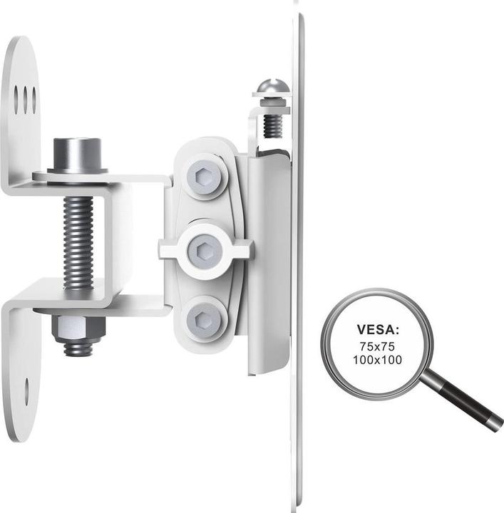 Produktbild PureMounts TV Halterung - Swivel - Vesa 100, Wandabstand: 75mm, Traglast max. 25,0kg, neigbar 3°/-1 (Wand, 25 kg)