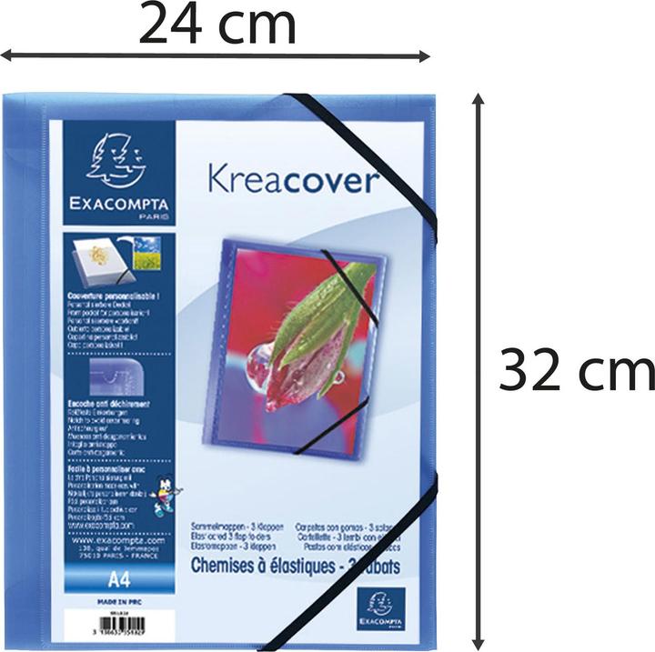 Image du produit Exacompta KREACOVER - Polypropylène A4 - 3 rabats (A4, 1x)