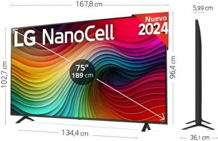 Actual product image LG UHD TV 75NANO82T6B (75", NANO82, Nano-Cell, 4K, 2022)