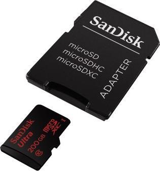 Actual product image Sandisk microSDXC Ultra Premium UHS-I with Adapter (200 GB, microSDXC, U1, UHS-I)