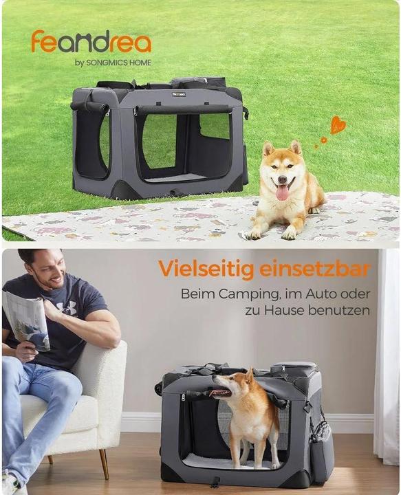 Immagine prodotto Feandrea Transportbox für Hunde & Katzen M, Breite: 70 (Cane, Traspirante)