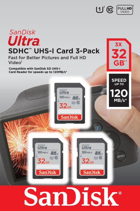 Produktbild Sandisk Ultra (32 GB, SDHC, U1, UHS-I)